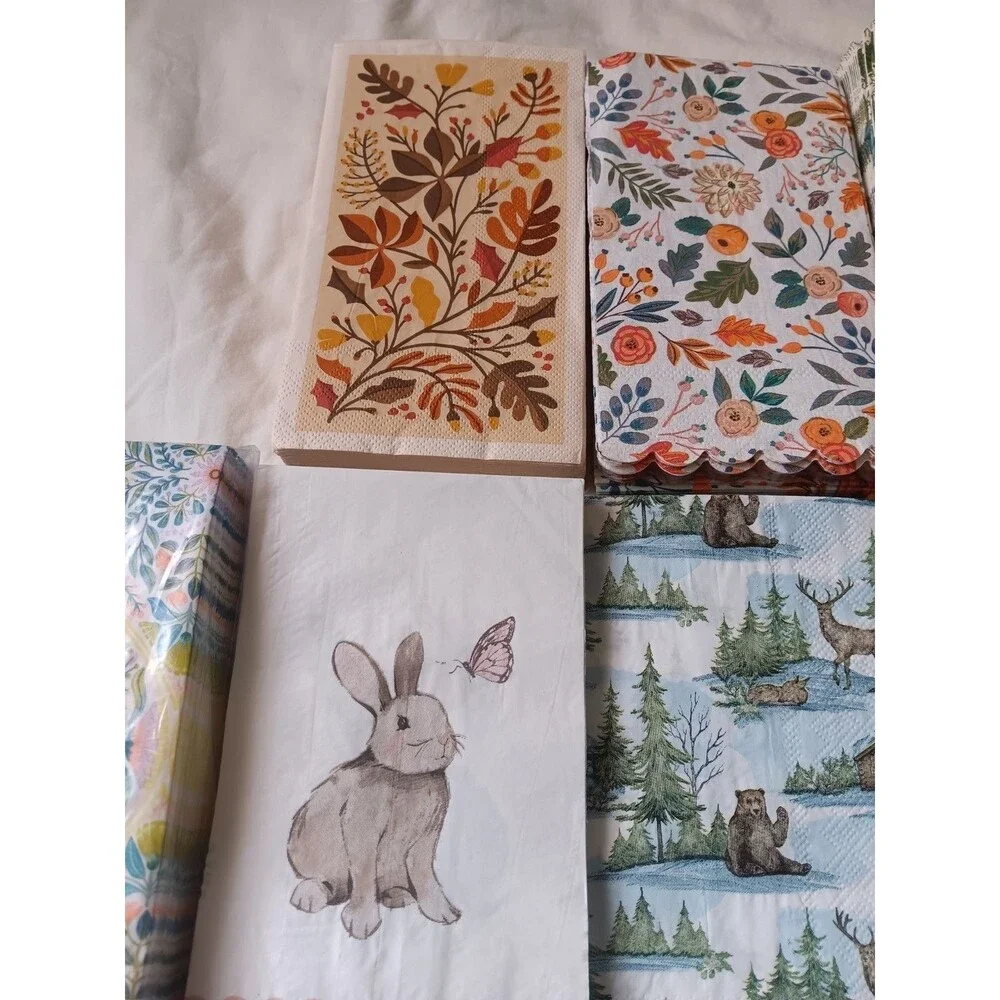 Vintage Paper Napkin Lot Rachel Ashwell + Variety